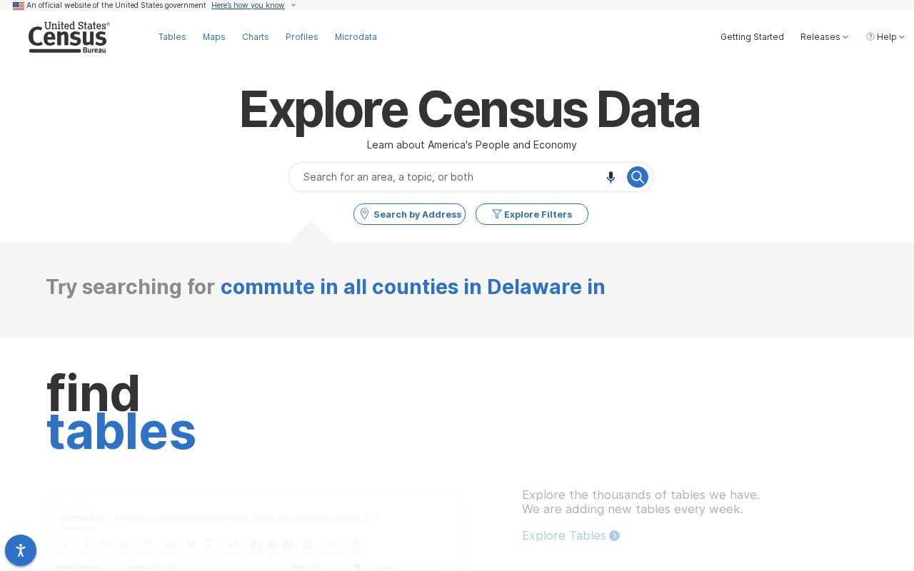 U.S. Census data search for Washingtonville borough population context